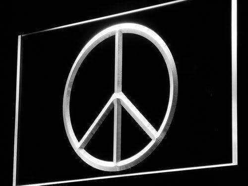 Peace Symbol LED Light Sign - LED Gift Works