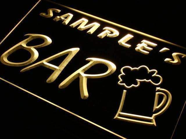 Personalized Bar Beer Mug LED Light Sign - LED Gift Works