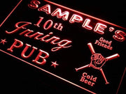 Personalized Baseball 10th Inning Pub LED Light Sign - LED Gift Works