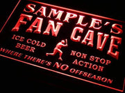 Personalized Baseball Fan Cave LED Light Sign - LED Gift Works