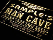 Personalized Baseball Man Cave LED Light Sign - LED Gift Works