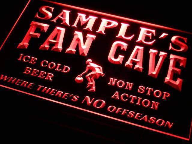 Personalized Basketball Fan Cave LED Light Sign - Way Up Gifts