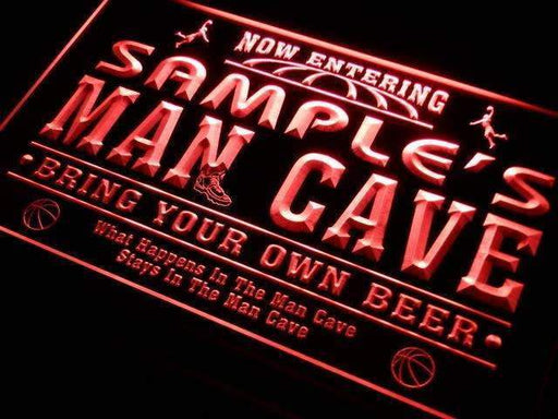Personalized Basketball Man Cave LED Light Sign - LED Gift Works