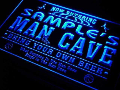 Personalized Basketball Man Cave LED Light Sign - Way Up Gifts