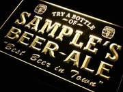Personalized Beer Ale II LED Light Sign - LED Gift Works
