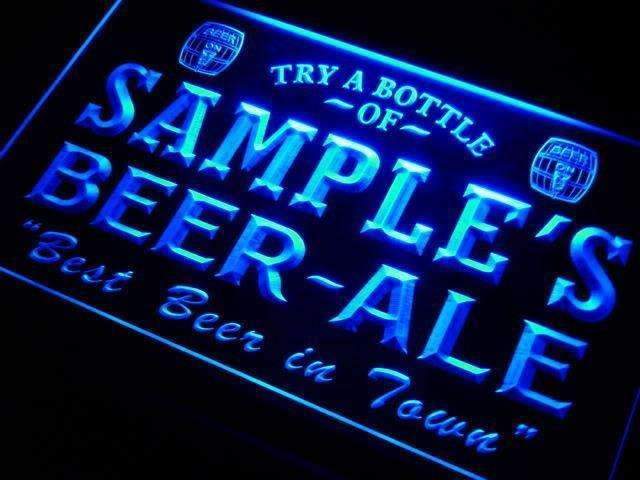 Personalized Beer Ale II LED Light Sign - LED Gift Works
