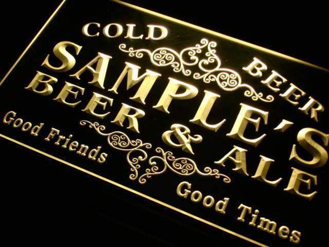 Personalized Beer Ale LED Light Sign - LED Gift Works