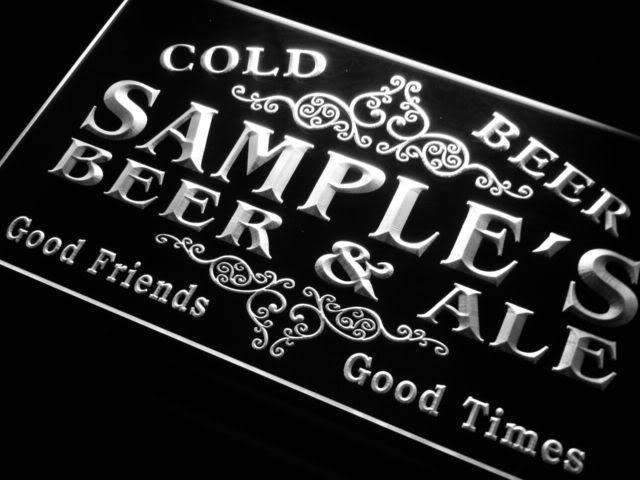 Personalized Beer Ale LED Light Sign - Way Up Gifts