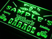 Personalized Bikers Garage LED Light Sign - LED Gift Works