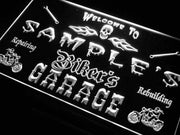 Personalized Bikers Garage LED Light Sign - LED Gift Works