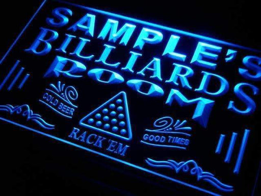 Personalized Billiards Man Cave LED Light Sign - Way Up Gifts