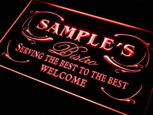 Personalized Bistro LED Light Sign - LED Gift Works