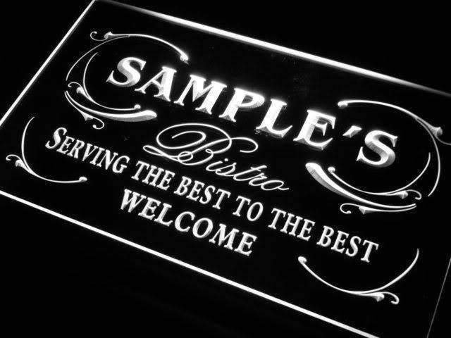 Personalized Bistro LED Light Sign - Way Up Gifts