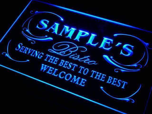 Personalized Bistro LED Light Sign - LED Gift Works