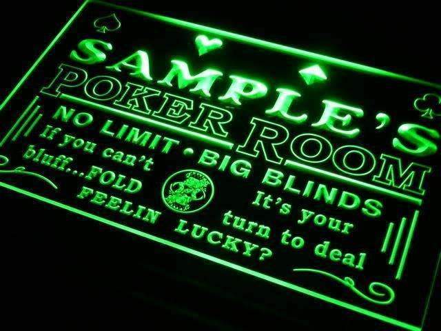 Personalized Casino Poker Room LED Light Sign - Way Up Gifts