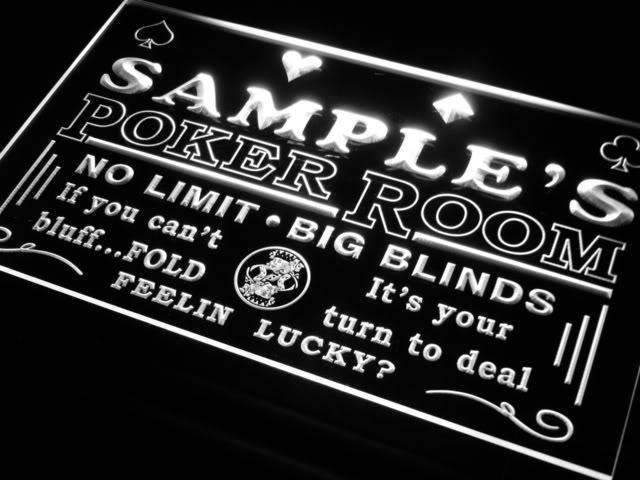 Personalized Casino Poker Room LED Light Sign - Way Up Gifts