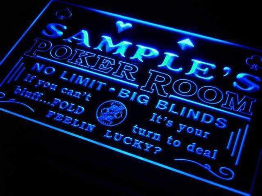 Personalized Casino Poker Room LED Light Sign - Way Up Gifts