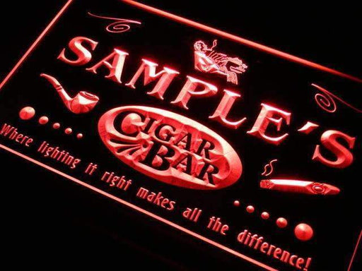 Personalized Cigar Bar LED Light Sign - LED Gift Works