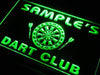 Personalized Dart Club LED Light Sign - Way Up Gifts