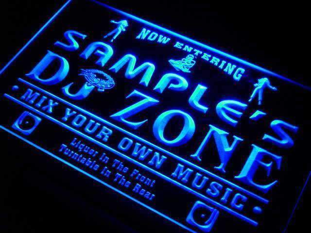Personalized DJ Zone LED Light Sign - Way Up Gifts