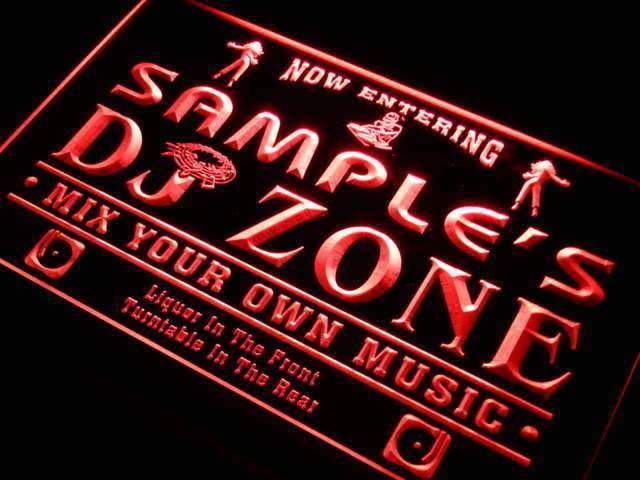 Personalized DJ Zone LED Light Sign - Way Up Gifts