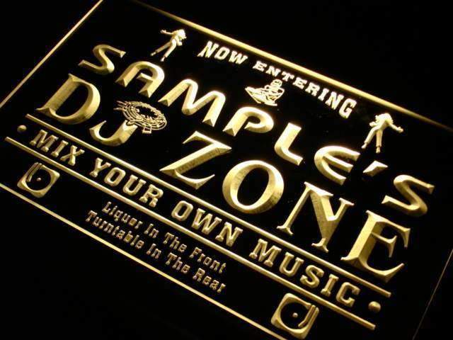 Personalized DJ Zone LED Light Sign - LED Gift Works
