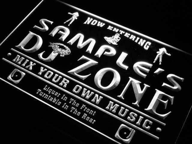 Personalized DJ Zone LED Light Sign - LED Gift Works