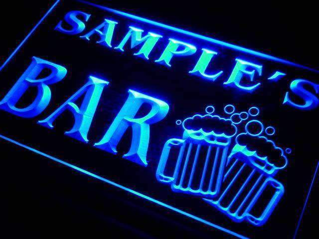 Personalized Double Mug Bar LED Light Sign - LED Gift Works