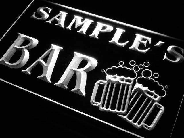 Personalized Double Mug Bar LED Light Sign - Way Up Gifts