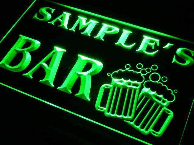 Personalized Double Mug Bar LED Light Sign - LED Gift Works