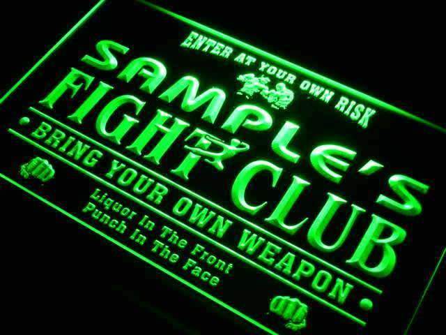 Personalized Fight Club LED Light Sign - Way Up Gifts
