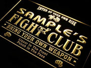 Personalized Fight Club LED Light Sign - LED Gift Works