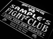 Personalized Fight Club LED Light Sign - LED Gift Works