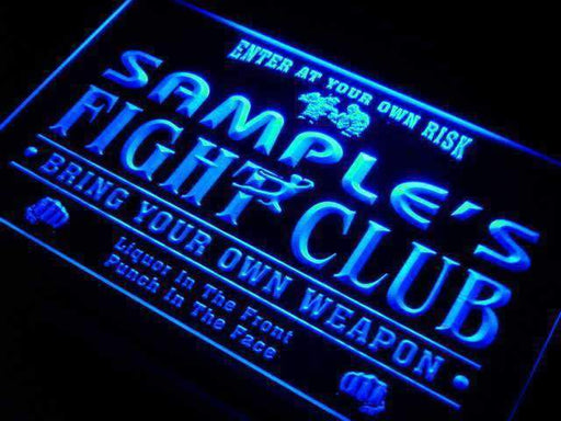 Personalized Fight Club LED Light Sign - Way Up Gifts