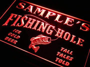 Personalized Fishing Hole LED Light Sign - LED Gift Works