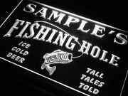 Personalized Fishing Hole LED Light Sign - LED Gift Works