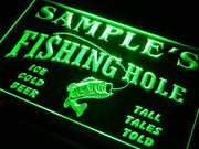 Personalized Fishing Hole LED Light Sign - LED Gift Works