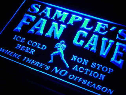 Personalized Football Fan Cave LED Light Sign - Way Up Gifts