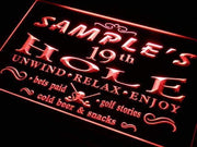Personalized Golf 19th Hole Bar LED Light Sign - LED Gift Works