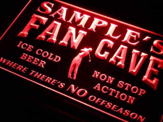 Personalized Golf Fan Cave LED Light Sign - Way Up Gifts