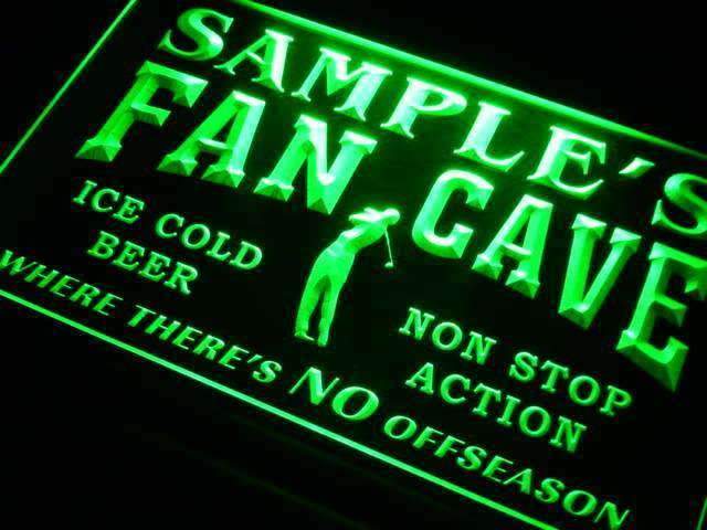 Personalized Golf Fan Cave LED Light Sign - LED Gift Works