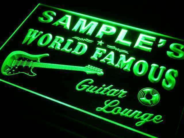 Personalized Guitar Lounge Bar LED Light Sign - Way Up Gifts
