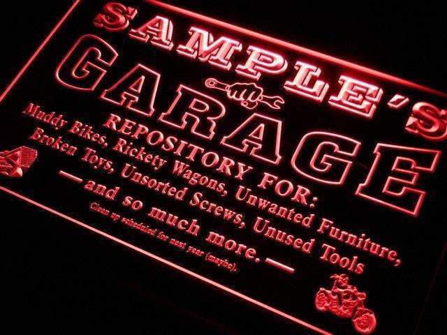 Personalized Garage LED Light Sign - Way Up Gifts
