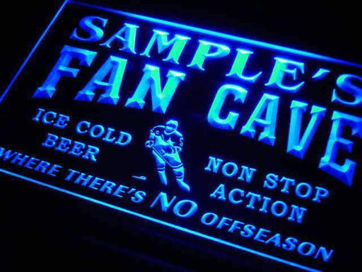 Personalized Hockey Fan Cave LED Light Sign - Way Up Gifts