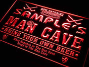 Personalized Hockey Man Cave LED Light Sign - LED Gift Works