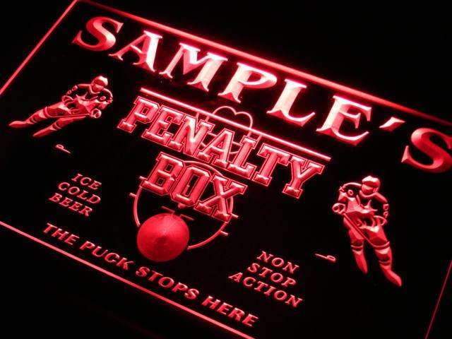 Personalized Hockey Penalty Box LED Light Sign - Way Up Gifts