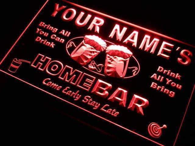 Personalized Home Bar LED Light Sign - Way Up Gifts