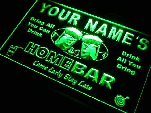 Personalized Home Bar LED Light Sign - Way Up Gifts