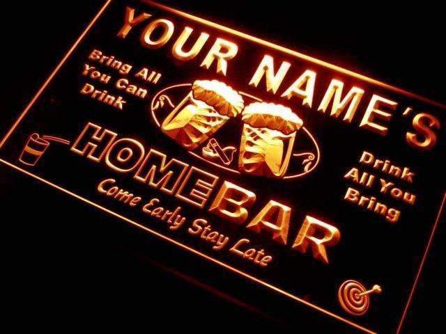 Personalized Home Bar LED Light Sign - Way Up Gifts