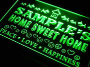 Personalized Home Sweet Home LED Light Sign - LED Gift Works